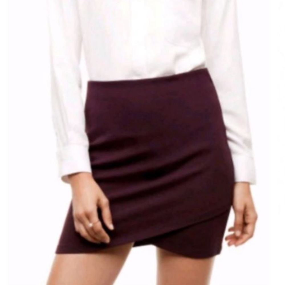 Sunday Best Aritzia (Fuschia) Primrose faux wrap skirt
